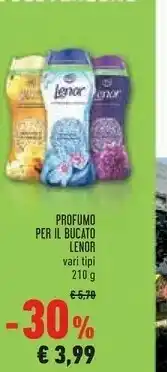Conad Lenor Profumo Per Il Bucato Lavanda 210ml offerta