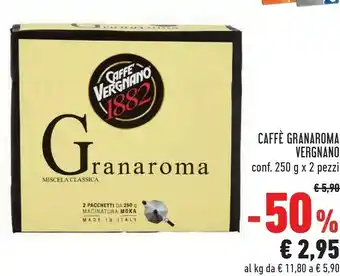 Conad Vergnano Caffe Granaroma offerta