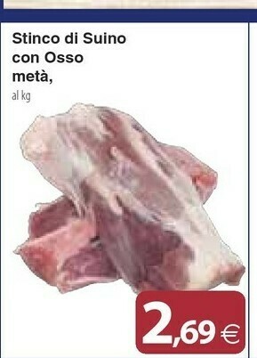 Stinco Di Suino Con Osso Metà