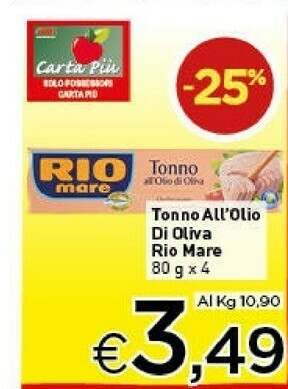 Crai Rio Mare Tonno Rio mare offerta