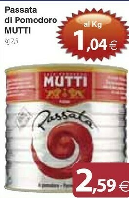 Docks Cash&Carry Mutti Passata Di Pomodoro offerta