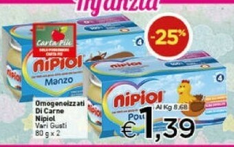 Crai Nipiol Omogeneizzati offerta