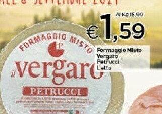 Crai Petrucci Caciotta offerta