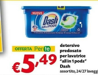 Pam Dash 81693314 Detersivo Per Bucato Lavaggio In Lavatrice Lavatrice offerta