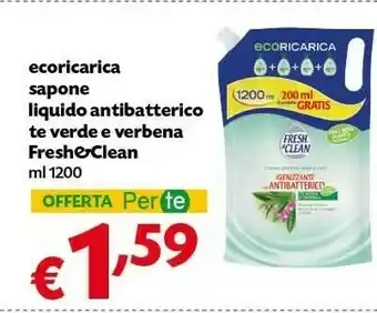 Pam Fresh & Clean Ecoricarica Sapone Liquido Antibatterico Te Verde E Verbena offerta