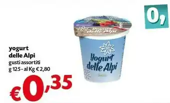 Pam Sterzing-Vipiteno - Yogurt Delle Alpi Bianco 125 G(ml) offerta