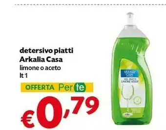Pam Arkalia Casa Detersivo Piatti Limone O Aceto offerta