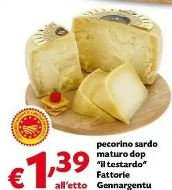 Pam Fattorie gennargentu Pecorino Sardo Maturo Dop offerta
