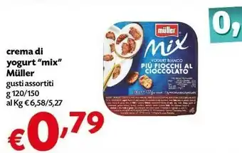 Pam Muller Mix Yogurt Bianco Più Fiocchi Al Cioccolato 150 G(ml) offerta