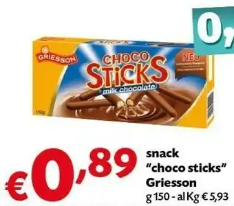 Pam Griesson Snack Choco Sticks offerta