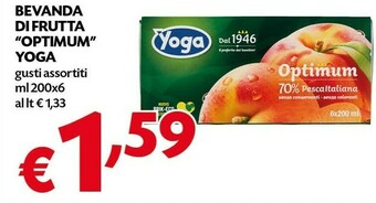 Pam Yoga Bevanda Di Frutta Optimum offerta