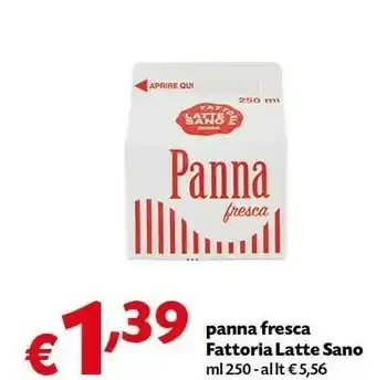 Pam Latte sano Panna Fresca offerta