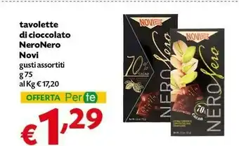 Pam Novi Tavolette Di Cioccolato Neronero offerta
