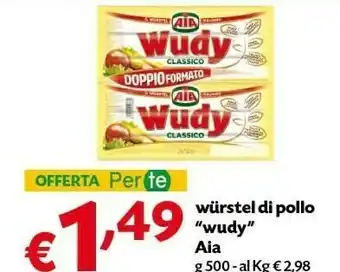 Pam Aia Wurstel Di Pollo Classico Wudy offerta