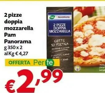 Pam Pan Panorama 2 Pizze Doppia Mozzarella offerta