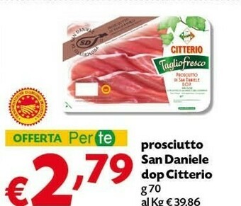 Pam Citterio Prosciutto Di San Daniele 70 G(ml) offerta