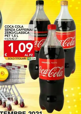 TuoDi Coca-Cola - Coca-Cola Senza Caffeina 1500 G(ml) offerta