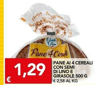 Pane Ai 4 Cereali Con Semi Di Lino E Girasole