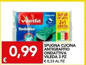 TuoDi Vileda Spugna Cucina Antigraffio Ondattiva offerta