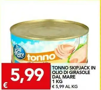 TuoDi Dal mare Tonno Skipjack In Olio Di Girasole offerta
