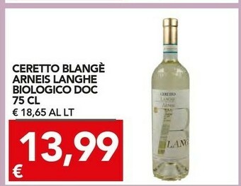 TuoDi Blange - Ceretto Langhe Biologico 750 G(ml) offerta