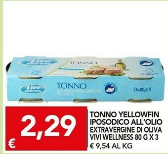 TuoDi Vivi wellness Tonno Yellowfin Iposodico All'olio Extra Vergine Di Oliva offerta
