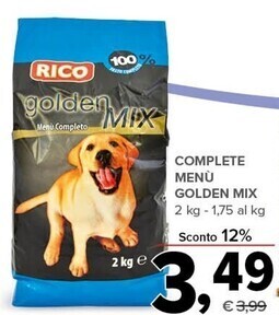 Todis Rico complete menu golden mix offerta