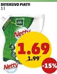 PENNY Netty detersivo piatti offerta