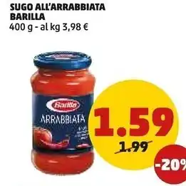 PENNY Barilla sugo all'arrabbiata offerta