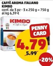PENNY Kimbo caffè aroma italiano offerta