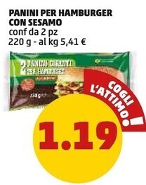 PENNY Panini per hamburger con sesamo offerta