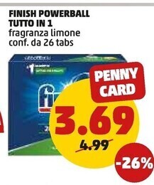 PENNY Finish powerball tutto in 1 offerta