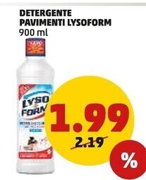 PENNY Lysoform detergente pavimenti offerta