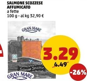 PENNY Gran mare salmone scozzese affumicato offerta