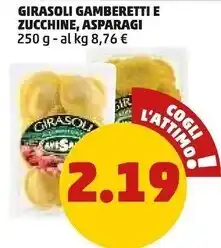PENNY Avesani girasoli gamberetti e zucchine , asparagi offerta