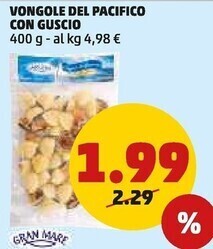 PENNY Gran mare vongole del pacifico con guscio offerta