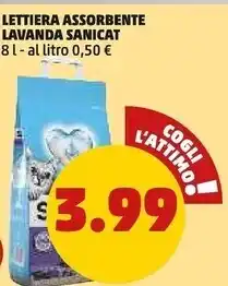 PENNY Sanicat lettiera assorbente lavanda offerta