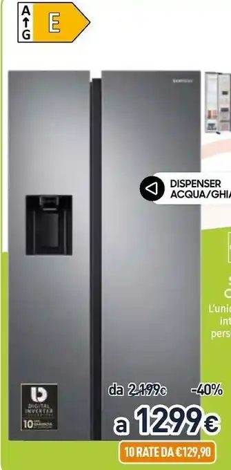 Unieuro Samsung RS68A8821S9 Frigorifero Side-by-side Libera Installazione 634 L E Argento offerta
