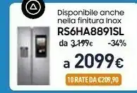 Unieuro Samsung RS6HA8891SL Frigorifero Side-by-side Libera Installazione 591 L E Grigio offerta