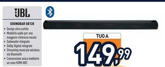 Unieuro Jbl Soundbar SB120 offerta