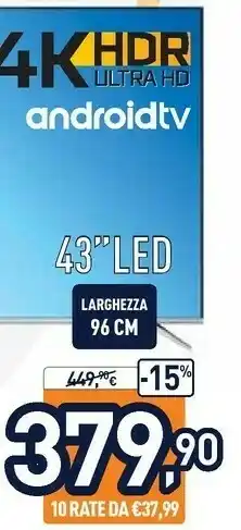 Unieuro TCL TV LED P715 43" offerta