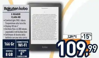 Rakuten kobo E-READER CLARA HD