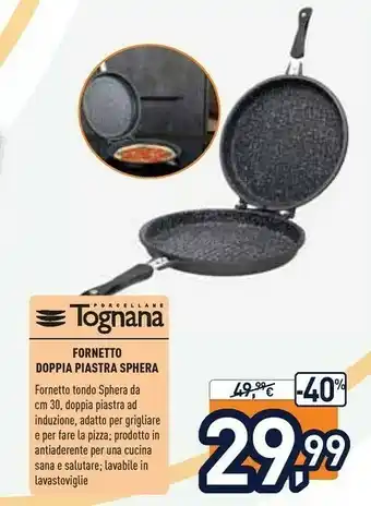 Unieuro Tognana Fornetto Doppia Piastra Sphera offerta