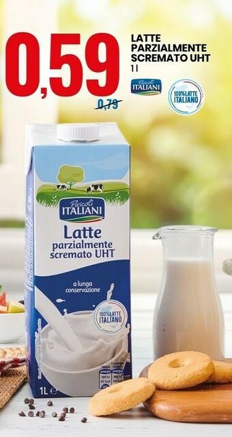 Eurospin Pascoli Italiani Latte Parzialmente Scremato UHT offerta