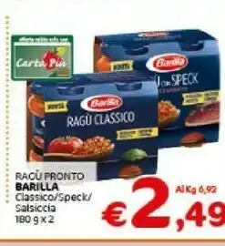 Crai Barilla Ragù offerta