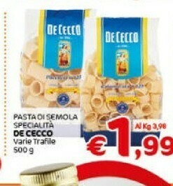 Crai De Cecco Pasta di semola offerta