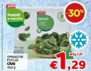Crai Spinaci offerta
