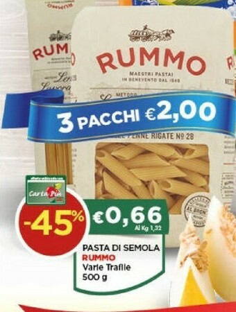 Crai Rummo Pasta di semola offerta