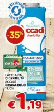 Crai Accadì Latte Granarolo offerta