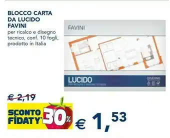 Favini Blocco Carta Da Lucido